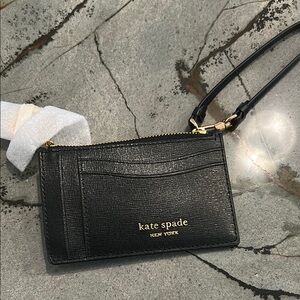Kate Spade Black Leather Wristlet